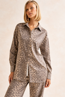 Animal Print Button-Up Shirt