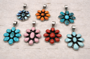 Floral Cluster Stone Pendant