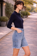 90's Boyfriend Denim Bermuda Shorts