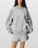 Oversized Sweatshirt and Shorts Lounge Set