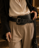 Western Studded Statement Waist Belt
