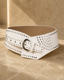 Wide Studded Western Buckle Belt | 3 Colors