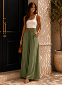 Coastline Tie Waist Palazzo Pants | 12 Colors