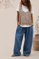 Crochet Layered Tee Top