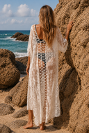 Boho Crochet Lace Maxi Swim Cover Up