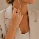 The Elara Beaded Hand Chain Bracelet