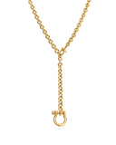 Charmingly Lucky Horseshoe Carabiner Y Necklace