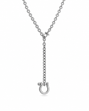 Charmingly Lucky Horseshoe Carabiner Y Necklace