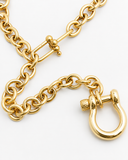 Charmingly Lucky Horseshoe Carabiner Y Necklace