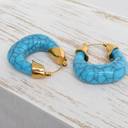 Turquoise Chunky Hoop Earrings