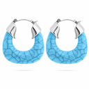Turquoise Chunky Hoop Earrings