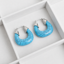 Turquoise Chunky Hoop Earrings