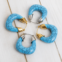 Turquoise Chunky Hoop Earrings