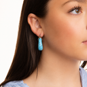 Turquoise Chunky Hoop Earrings