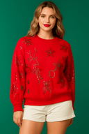 Crew Neck Christmas Sequin Sweatshirt-Sweatshirt-Krush Kandy, Women's Online Fashion Boutique Located in Phoenix, Arizona (Scottsdale Area)