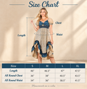 Boho Denim Patchwork Midi Dress