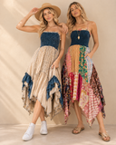 Boho Handkerchief Midi Dress