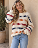 Stitched in Rhythm Open-Knit Pullover Sweater