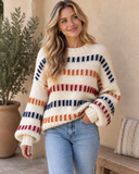 Stitched in Rhythm Open-Knit Pullover Sweater
