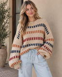 Stitched in Rhythm Open-Knit Pullover Sweater