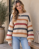 Stitched in Rhythm Open-Knit Pullover Sweater