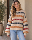 Stitched in Rhythm Open-Knit Pullover Sweater