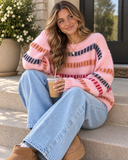 Stitched in Rhythm Open-Knit Pullover Sweater