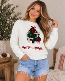Merry Little Bows Christmas Tree Knit Sweater