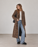 Wild Instinct Leopard Print Longline Coat