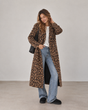 Wild Instinct Leopard Print Longline Coat