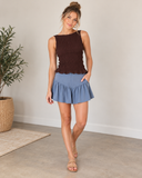 Gathered Grace Smocked Ruffle Tank