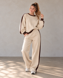 Leisure Lane Contrast Two-Piece Set