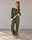 Leisure Lane Contrast Two-Piece Set