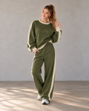 Leisure Lane Contrast Two-Piece Set