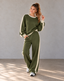 Leisure Lane Contrast Two-Piece Set
