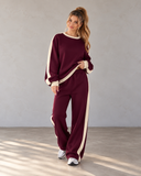 Leisure Lane Contrast Two-Piece Set