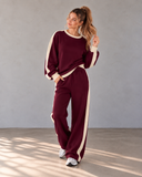 Leisure Lane Contrast Two-Piece Set