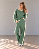 Leisure Lane Contrast Two-Piece Set