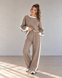 Leisure Lane Contrast Two-Piece Set