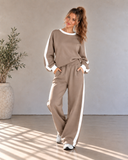 Leisure Lane Contrast Two-Piece Set