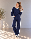 Leisure Lane Contrast Two-Piece Set
