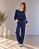 Leisure Lane Contrast Two-Piece Set
