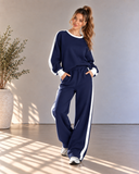 Leisure Lane Contrast Two-Piece Set