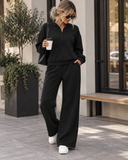 City Stroll Zip-Neck Pullover & Relaxed Pant Set