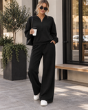 City Stroll Zip-Neck Pullover & Relaxed Pant Set