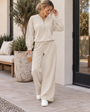 City Stroll Zip-Neck Pullover & Relaxed Pant Set