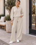 City Stroll Zip-Neck Pullover & Relaxed Pant Set