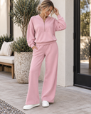 City Stroll Zip-Neck Pullover & Relaxed Pant Set