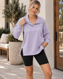 Off-Duty Edit Collared Pullover