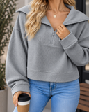 After Hours Ribbed Quarter-Zip Pullover